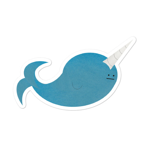 indifferent narwhal sticker